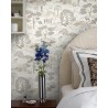 Borastapeter|Wallpaper Diana white grey and beige with deer|Figurative