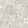 Borastapeter|Wallpaper floral Dagmar neutral beige and grey with birds|Wallpaper