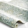 Borastapeter|Papier peint floral Dagmar bleu froid beige bleu sarcelle|Romantique