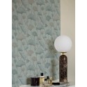 Borastapeter|Papier peint Sophia bleu clair turquoise argent|Moderne