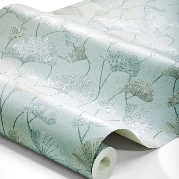 Borastapeter|Papier peint Sophia bleu clair turquoise argent|Moderne