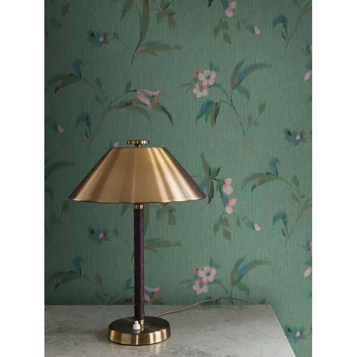 Papel pintado floral Marlene rosa azul y verde turquesa - Borastapeter Swedish Grace 5535