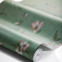 Papel pintado floral Marlene rosa azul y verde turquesa - Borastapeter Swedish Grace 5535