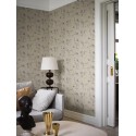 Borastapeter|Papier peint floral Marlene bleu lavande gris beige|Papier Peint