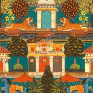 Eijffinger|Tapete indische Ornamente handgewebt|Tapeten