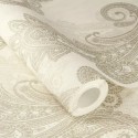 Rasch|Papier peint élégant motif cachemire beige|Damas