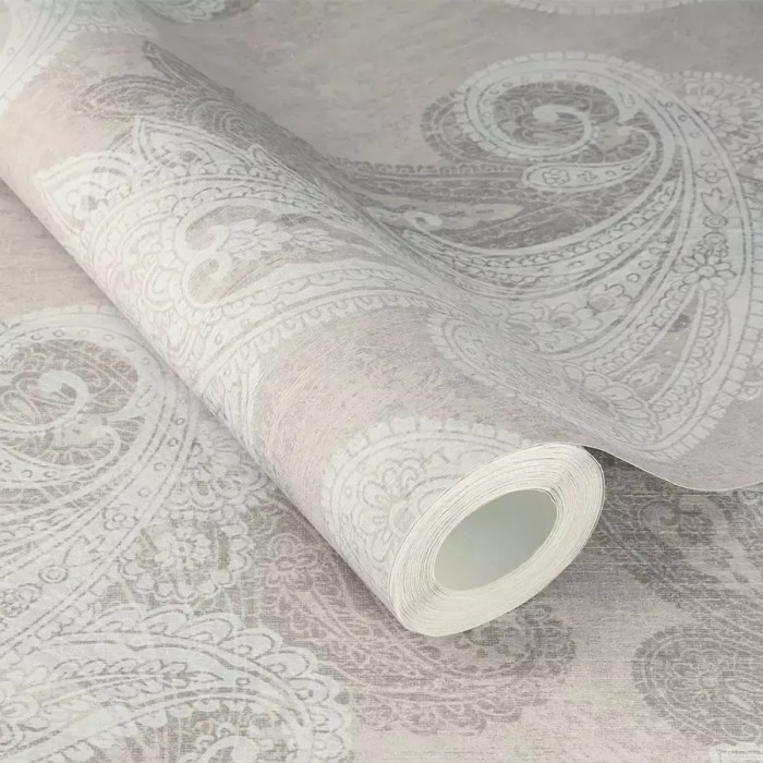 Papel pintado elegante cachemira gris - Rasch Indian Style 746426
