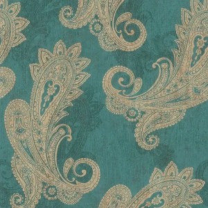 Pip Studio|Papier peint blanc avec ornements floraux dorés|Damas