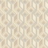 Papel pintado cuadros y rombos 3D beige - Rasch Indian Style 746518