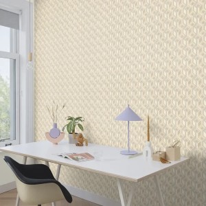 Rasch|Tapete geometrisch 3D grün orange|Retro 2