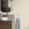 Papel pintado cuadros y rombos 3D beige - Rasch Indian Style 746518