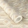Papel pintado cuadros y rombos 3D beige - Rasch Indian Style 746518
