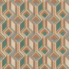 Rasch|Tapete geometrisch 3D grün orange|Retro