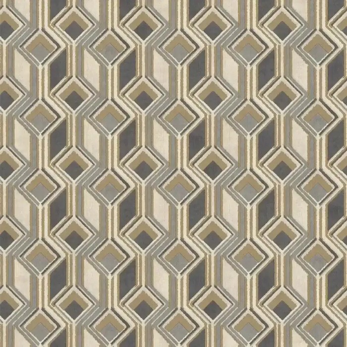 Rasch|Papel pintado geométrico marrón gris efecto 3D|Geométrico