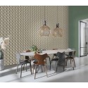 Rasch|Tapete geometrisch braun grau 3D Effekt|Geometrisch