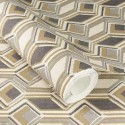 Rasch|Tapete geometrisch braun grau 3D Effekt|Geometrisch