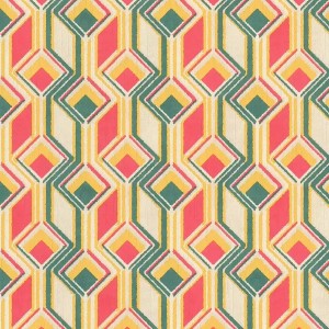 As Creation|Wallpaper retro psychedelic orange rhombuses|Retro