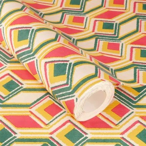 As Creation|Wallpaper retro psychedelic orange rhombuses|Retro 2