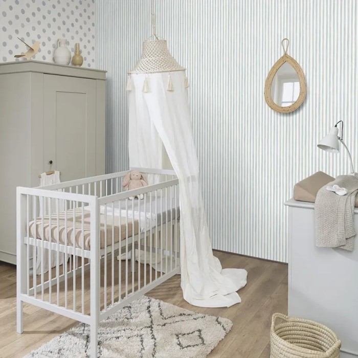 Rasch|Wallpaper kids stripes blue pastel shades|Children's