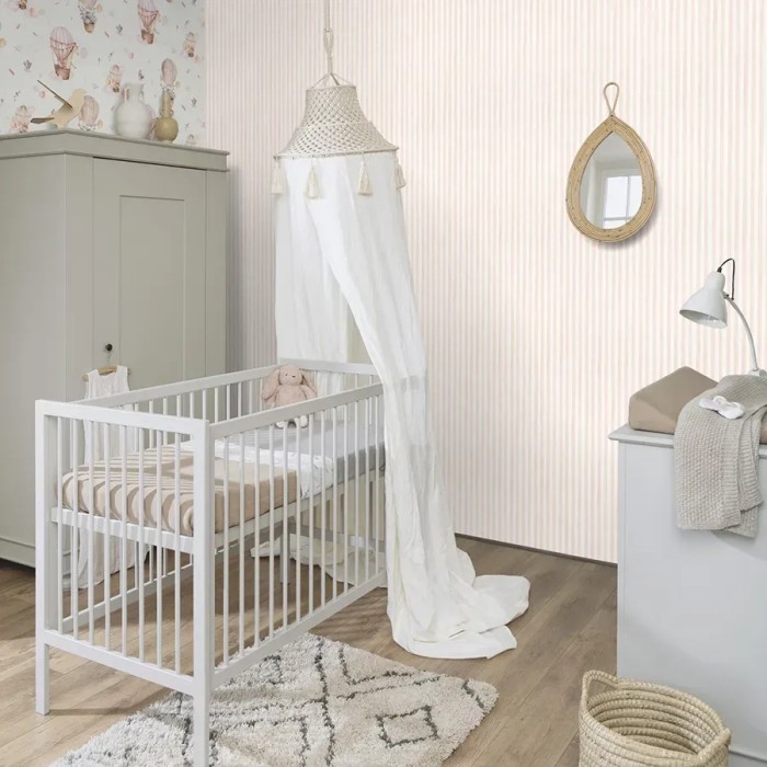 Rasch|Tapete Kinder Streifen rosa süß fröhlich|Kindertapete