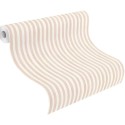 Rasch|Wallpaper kids stripes light brown cozy style|Children's