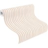 Rasch|Papier peint enfant rayures brun clair chaleureux|Enfants