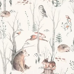 As Creation|Wallpaper baby chicks in watercolor colors|Children's