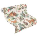 Rasch|Papier peint enfant fable animaux forêt blanc|Enfants