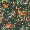 Rasch|Papier peint enfant fable animaux forêt vert|Enfants