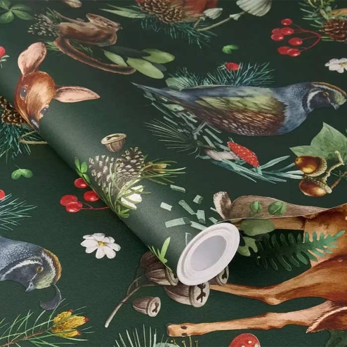 Rasch|Wallpaper kids fairy tale forest animals green|Children's