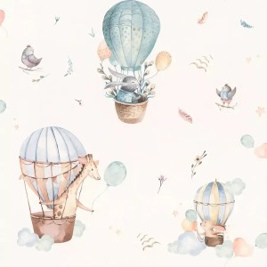 Cristiana Masi|Papier Peint enfant avec des petits lapins dessinés en vert sauge|Enfants