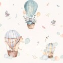 Rasch|Tapete Kinder Ballons Tiere weiß fröhlich|Kindertapete