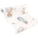 Rasch|Papel pintado infantil globos y animales blanco alegre|Infantil