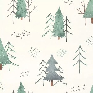 As Creation|Wallpaper forest animals gray for children|Children's