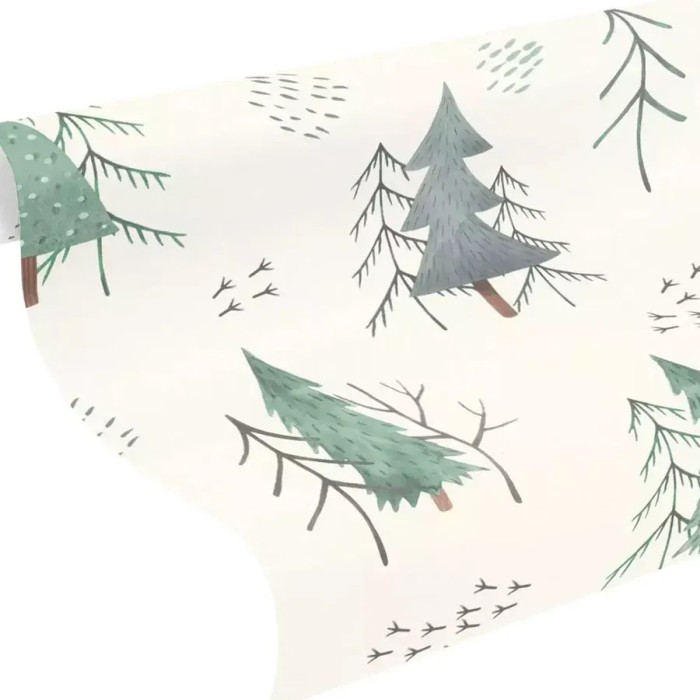 Papel pintado infantil árboles acuarela blanco - Rasch Kids World 300734