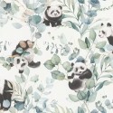 Rasch|Papel pintado infantil osos panda blanco y verde|Infantil