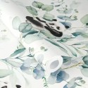 Rasch|Wallpaper kids panda bears white and green|Children's