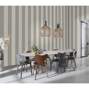 Casadeco|Papier peint rayures gris clair et blanc|Rayures 2