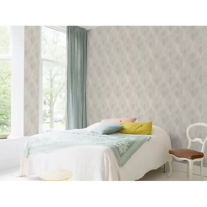 Rasch|Papier peint moderne losanges gris|Losanges