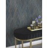 Rasch|Tapete modern blaugoldene Rauten|Geometrisch