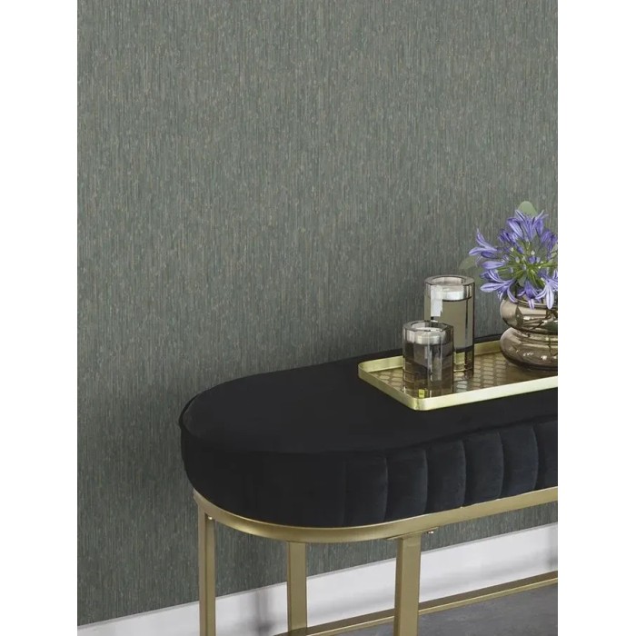 Papel pintado elegante efecto textil verde - Rasch Perfecto VI 844245