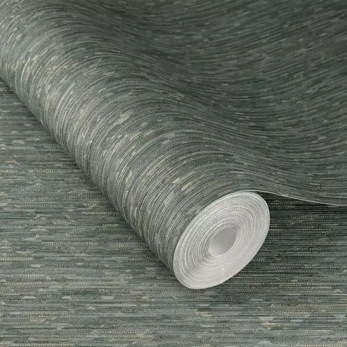 Papel pintado elegante efecto textil verde - Rasch Perfecto VI 844245