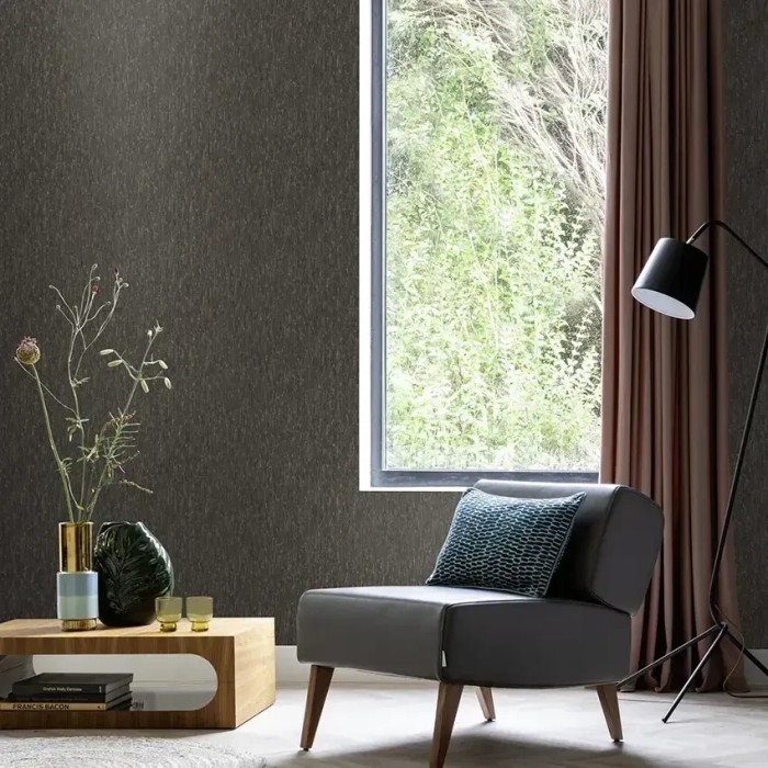 Rasch|Tapete modern textileffekt schwarzgold|Tapeten