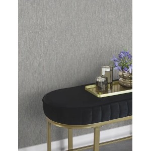 Caselio|Textile-effect wallpaper, slubbed blue linen|Fabric Imitation 2