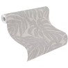 Rasch|Papier peint fleuri feuilles de monstera gris|Papier Peint
