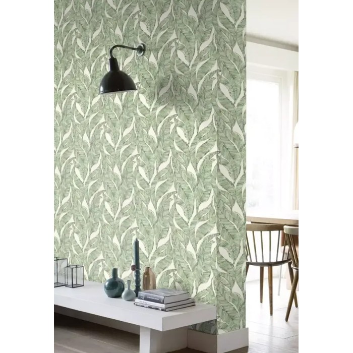 Rasch|Wallpaper floral large leaves green|Wallpaper