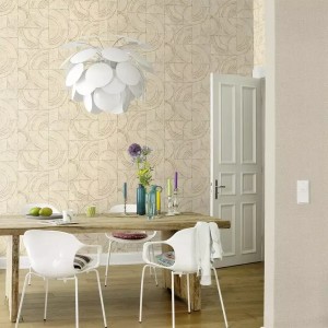 Marburg|Metallische getoastete beige Tapete in Kunstleder-Optik|Zeitgenössisch 2