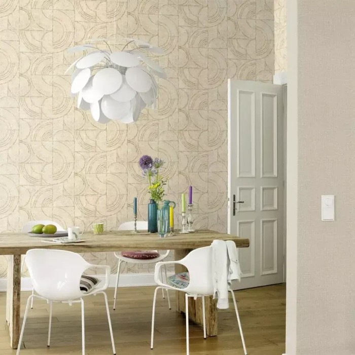Rasch|Papel pintado contemporáneo grabados geométricos beige|Geométrico