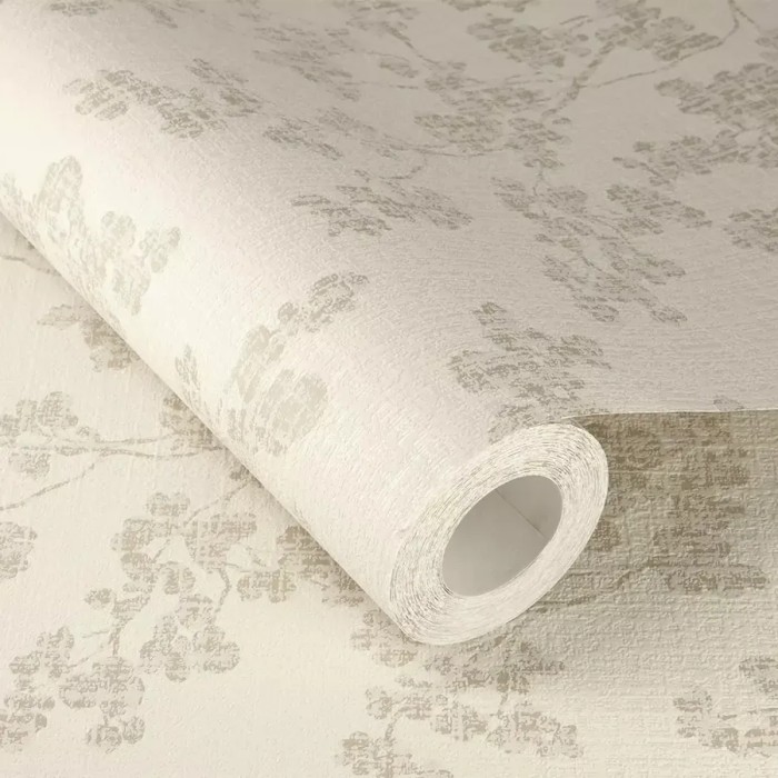 Rasch|Papier peint fleuri intemporel avec feuilles beige|Papier Peint