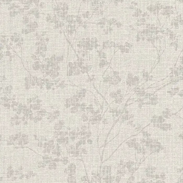Rasch|Papel pintado floral con hojas gris|Papel Pintado